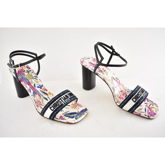 Dior TDJ Fantastica Black Blue Dway Heeled Sandal Ankle Strap Heel Pump 39.5 - Picture 4 of 14